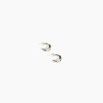 LO Collections Medium Liquid Loop Earrings in Silver-Plated Brass Material..