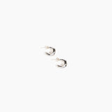 LO Collections Medium Liquid Loop Earrings in Silver-Plated Brass Material..