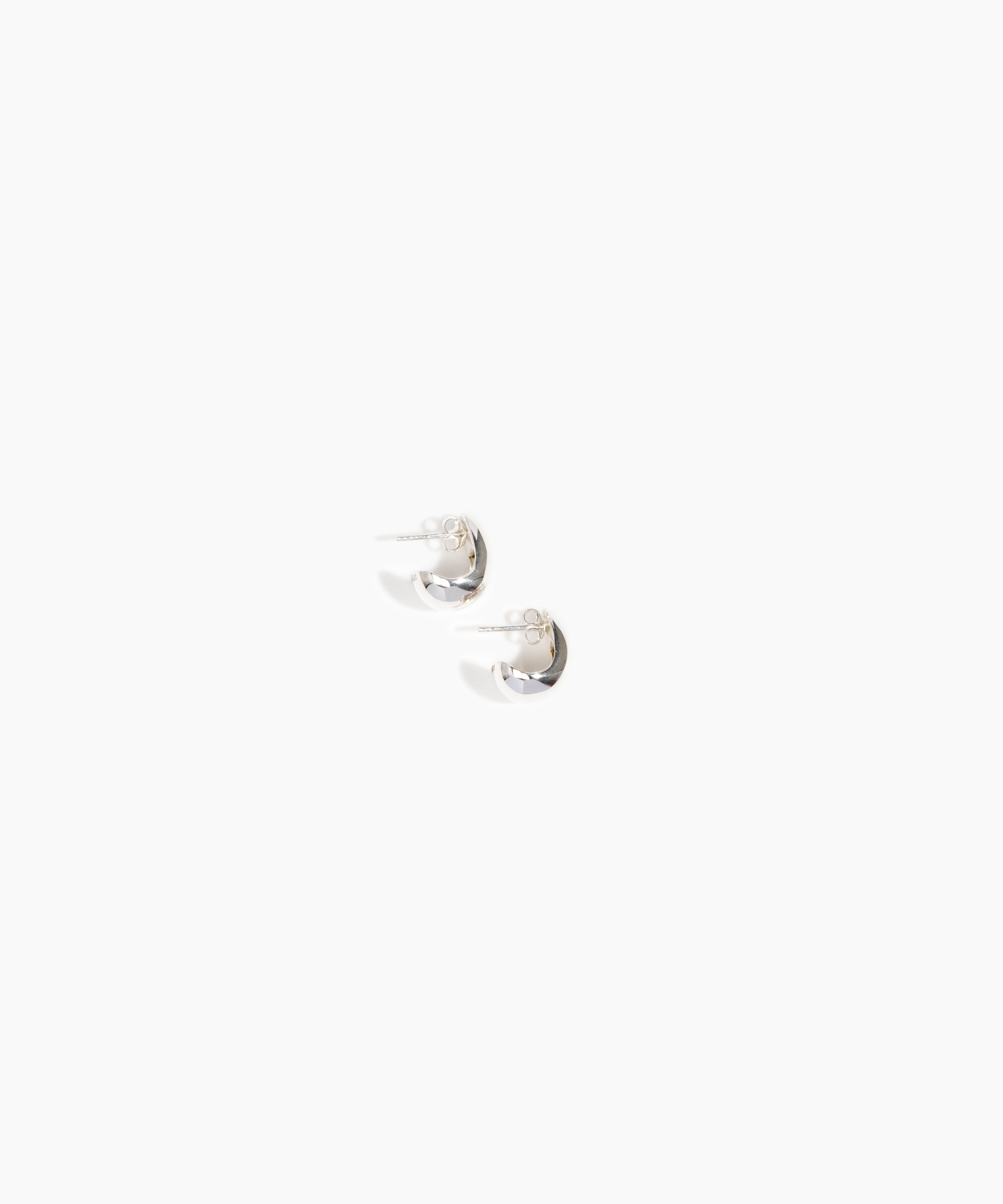 LO Collections x ALEX AND TRAHANAS Piccolo Chifferi Hoop Earrings in Silver-Plated Brass Material
