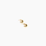 LO Collections Small Liquid Loop Earrings in Nano-Coated Brass Material...