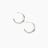 LO Collections Large Liquid Hoop Earrings in 925 Sterling Silver Material..