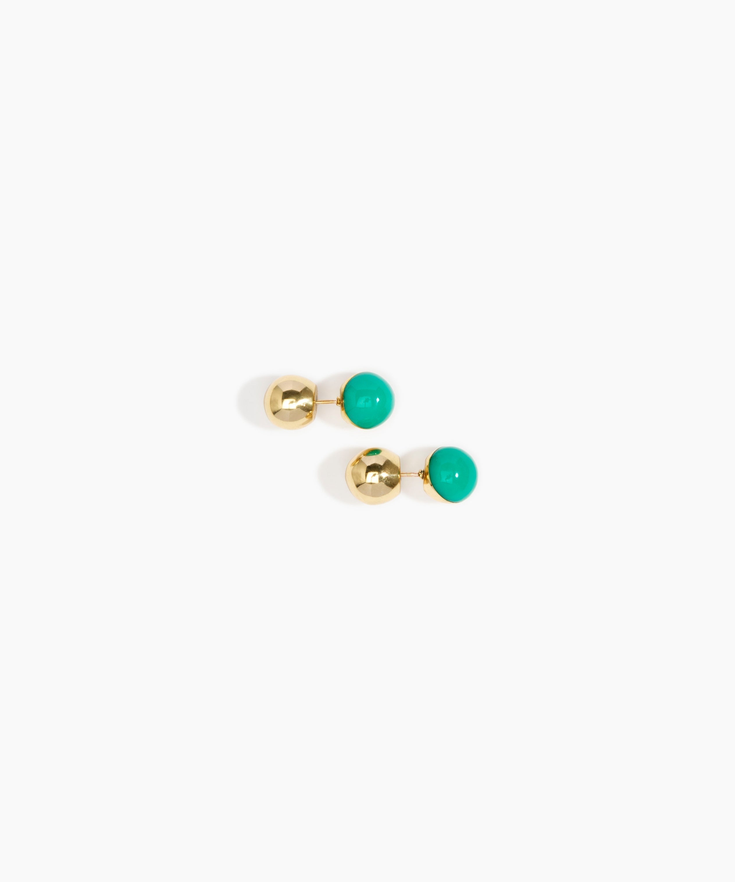Dinosaur Designs Ball Stud Earrings in Mineral color resin with Nano-Coated Brass Material