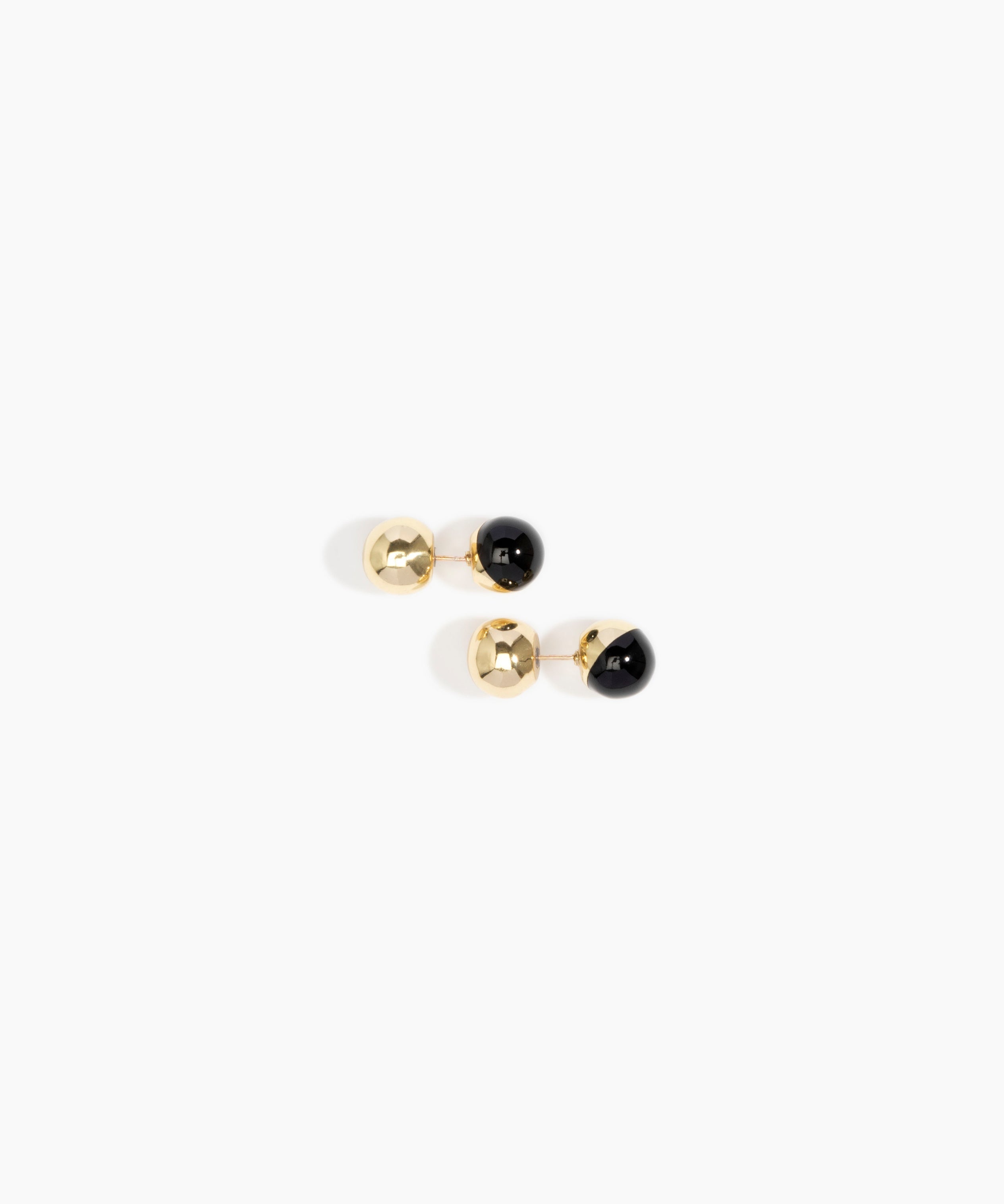 Dinosaur Designs Ball Stud Earrings in Black color resin with Nano-Coated Brass Material