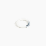 Dinosaur Designs Drift Wishbone Bangle in White Marble Colour resin with Wide Fit.
