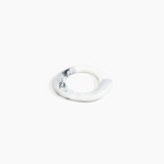 Dinosaur Designs Small Drift Bangle in White Marble Colour resin with Wide Fit..