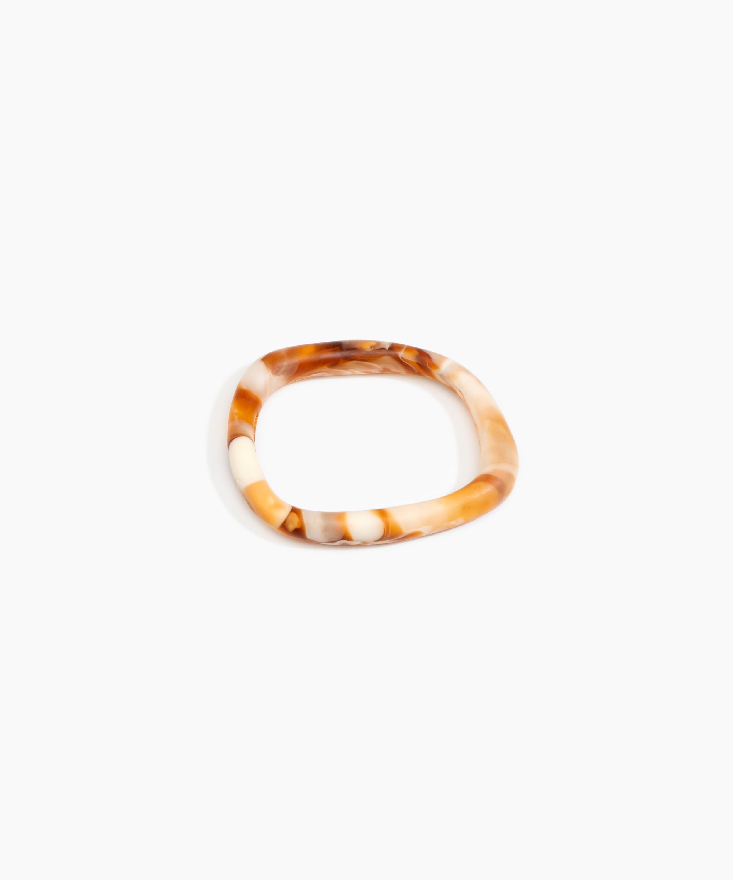 Dinosaur Designs Slate Bangle Bracelets in Light Horn color resin with Wide Fit