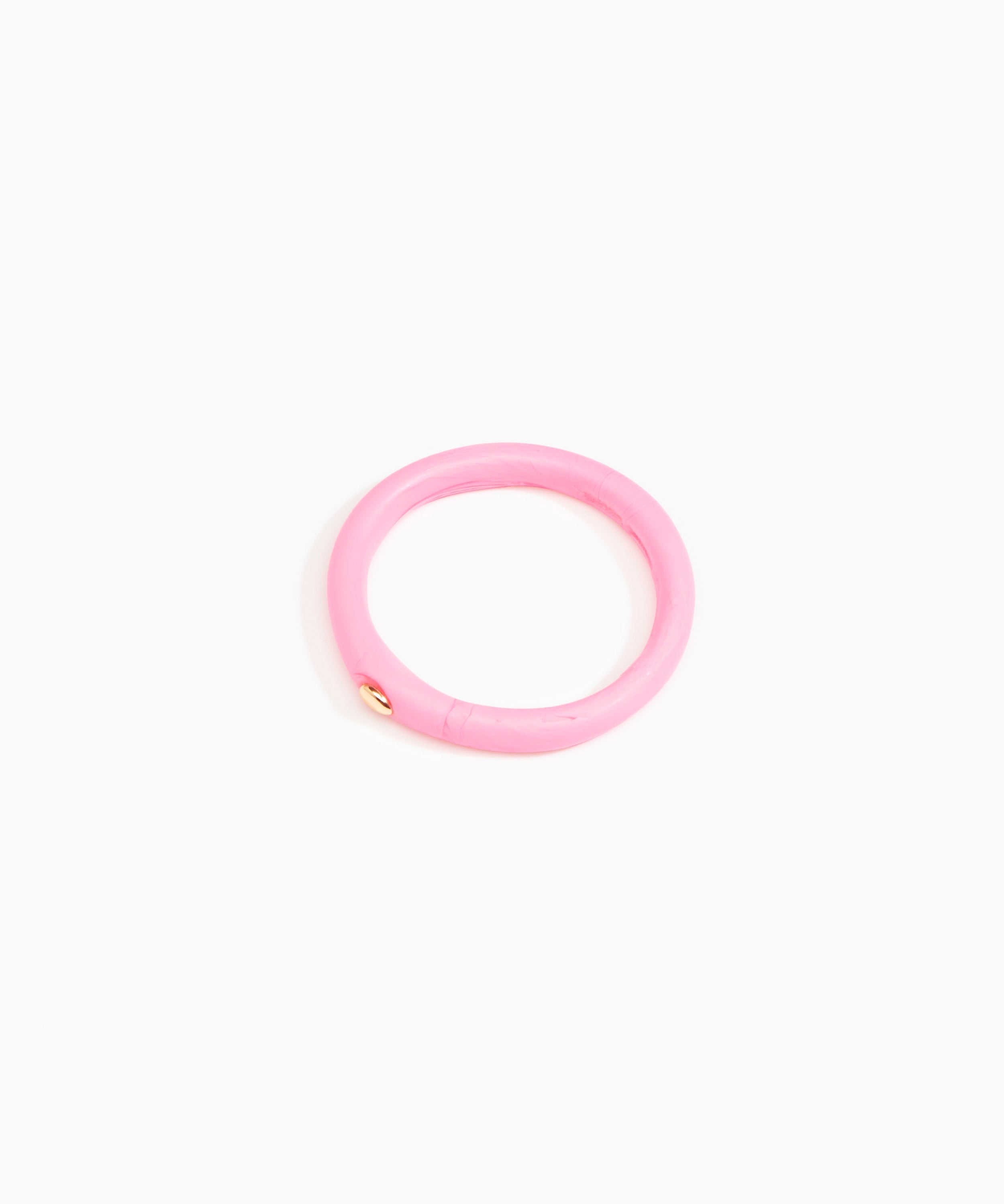 Dinosaur Designs Round Rock Wishbone Bangle in Parakeet Colour resin with Wide Fit...