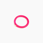 Dinosaur Designs Round Rock Wishbone Bangle in Flamingo Colour resin with Wide Fit