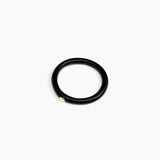 Dinosaur Designs Round Rock Wishbone Bangle in Black Colour resin with Wide Fit.