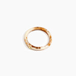 Dinosaur Designs Round Rock Wishbone Bangle in Light Horn Colour resin with Wide Fit...