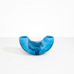 Dinosaur Designs Medium Horn Vase Vases in Sky color resin 