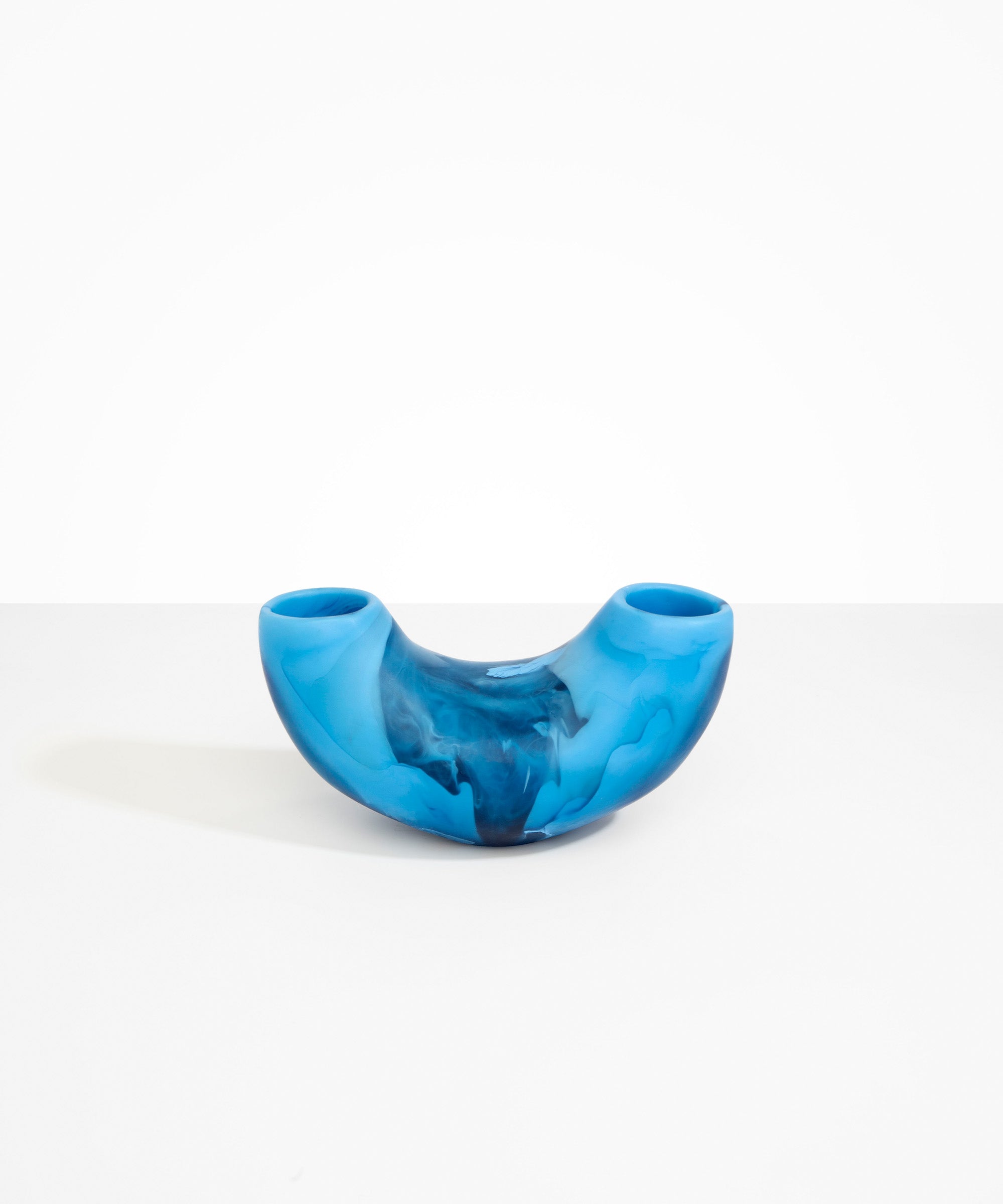 Dinosaur Designs Medium Horn Vase Vases in Sky color resin 