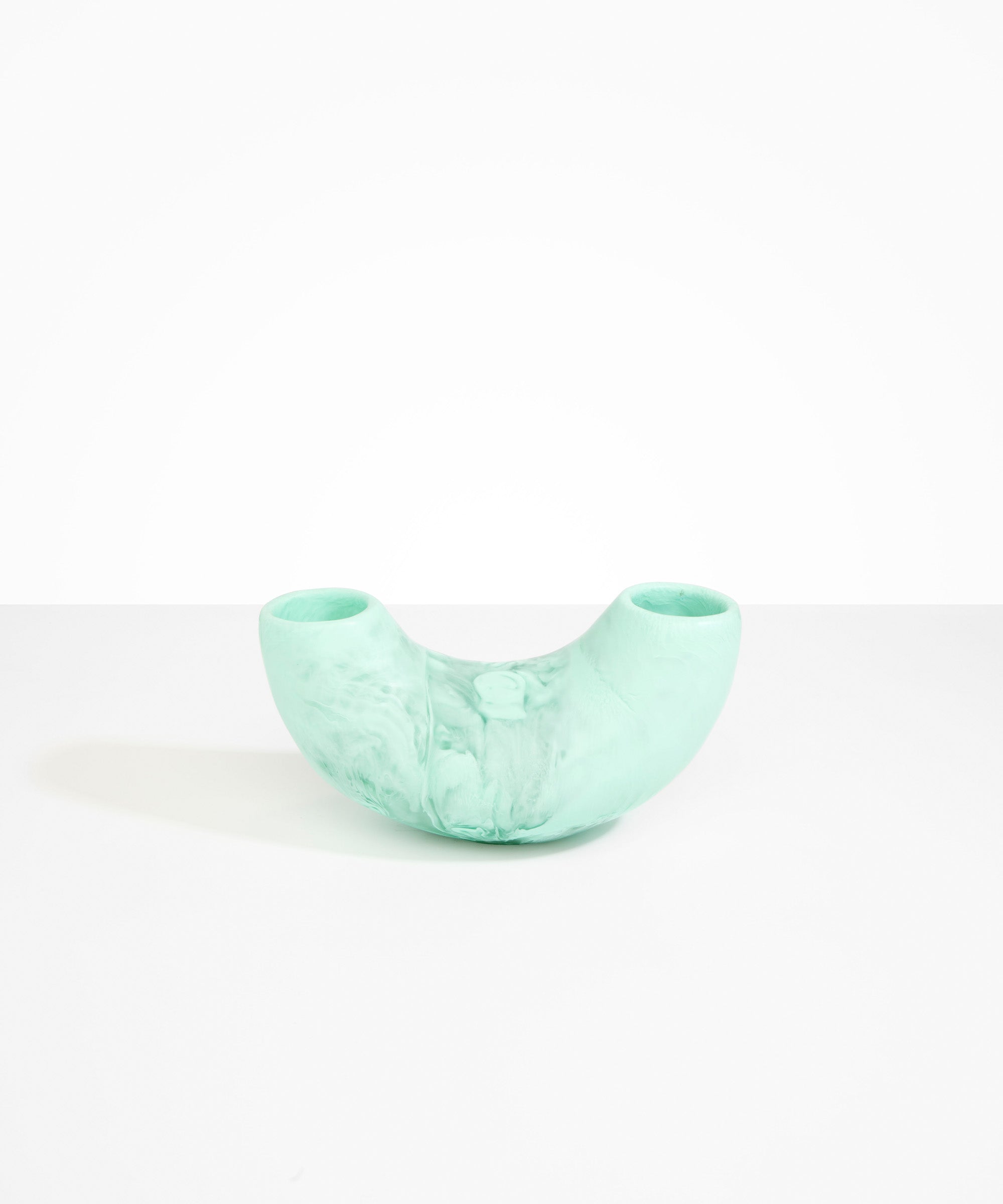 Dinosaur Designs Medium Horn Vase Vases in Mint color resin 