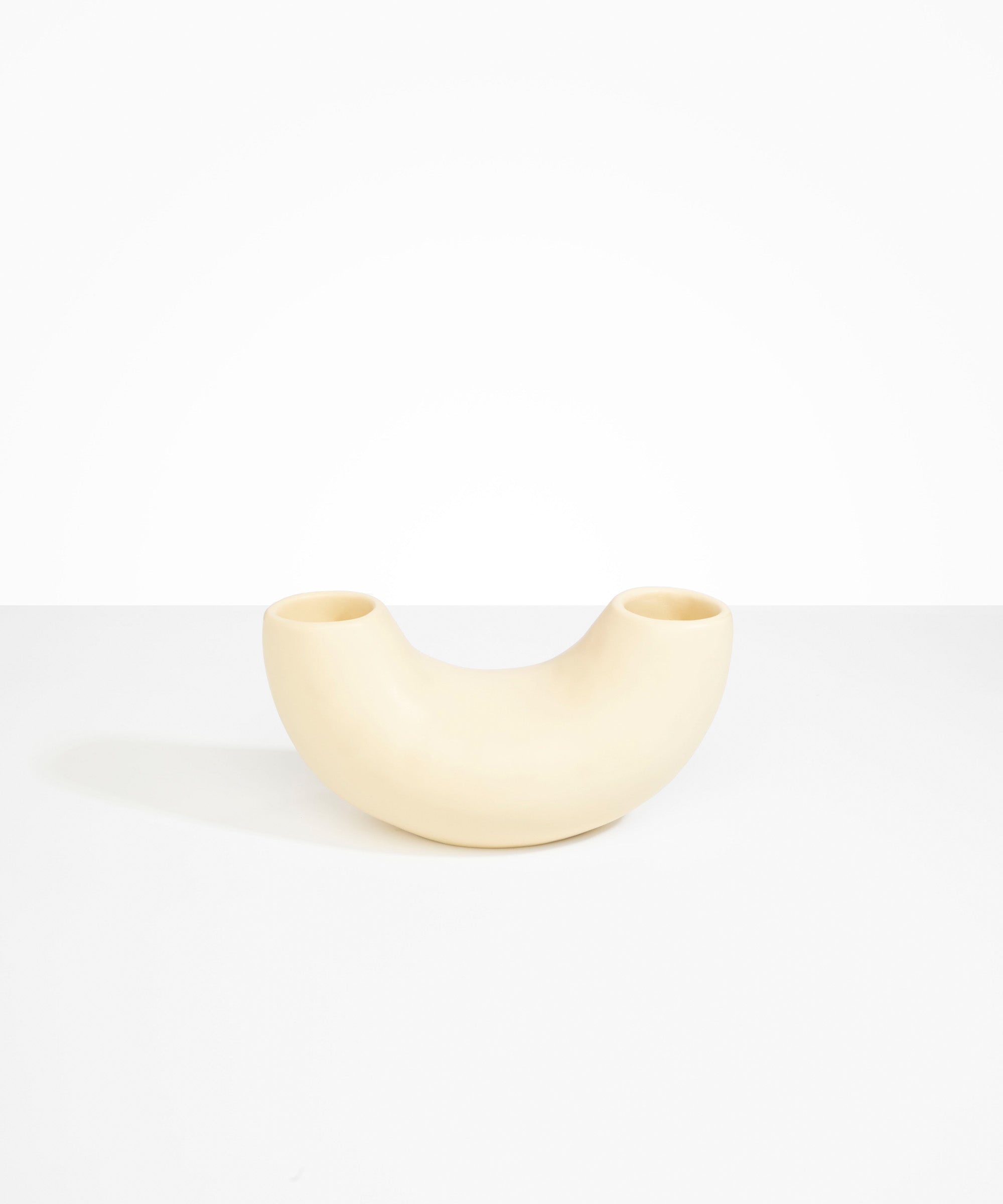 Dinosaur Designs Medium Horn Vase Vases in Cream color resin 