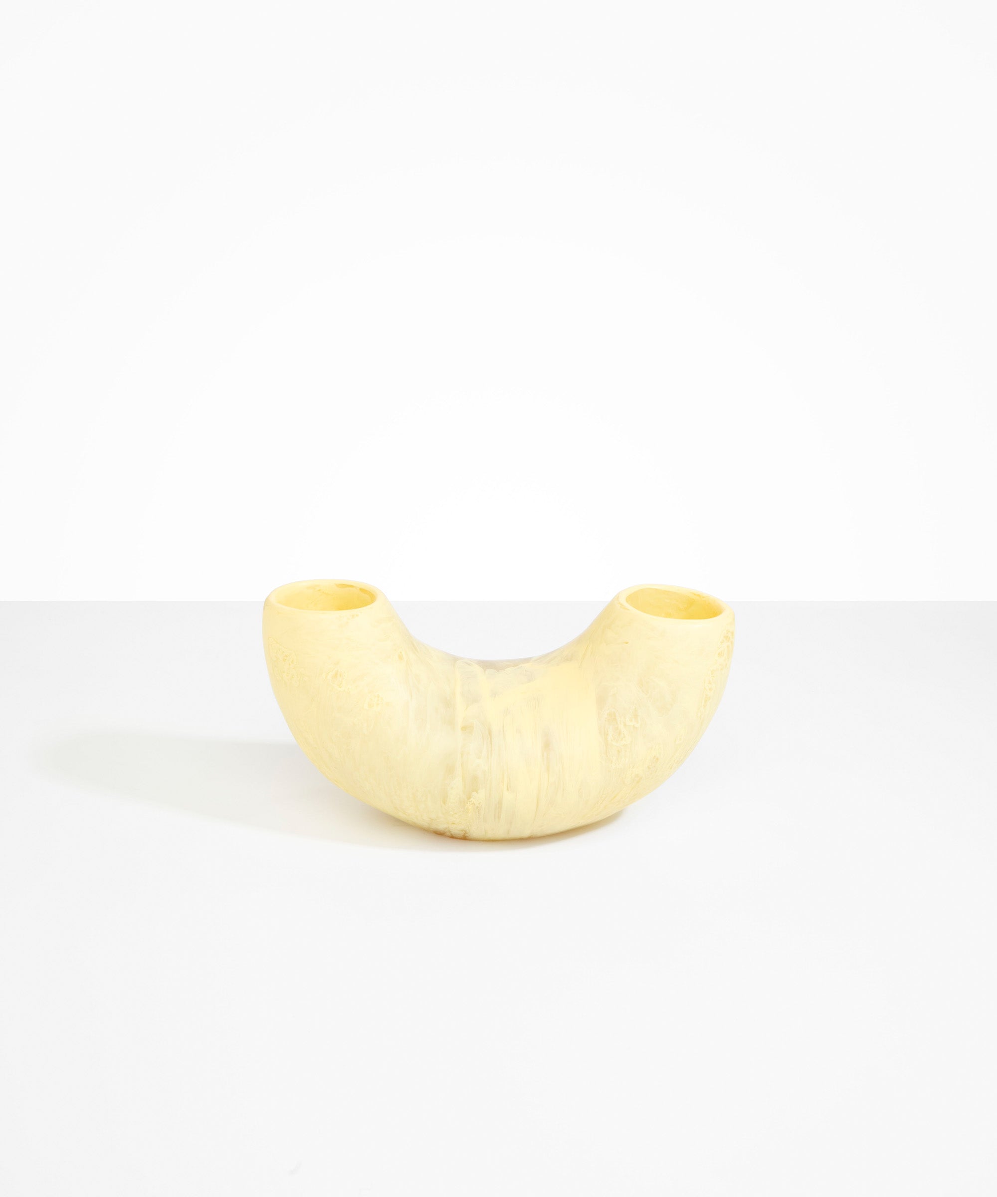Dinosaur Designs Medium Horn Vase Vases in Lemon color resin 