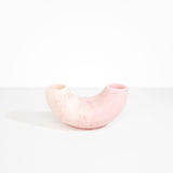 Dinosaur Designs Medium Horn Vase Vases in Shell Pink color resin 