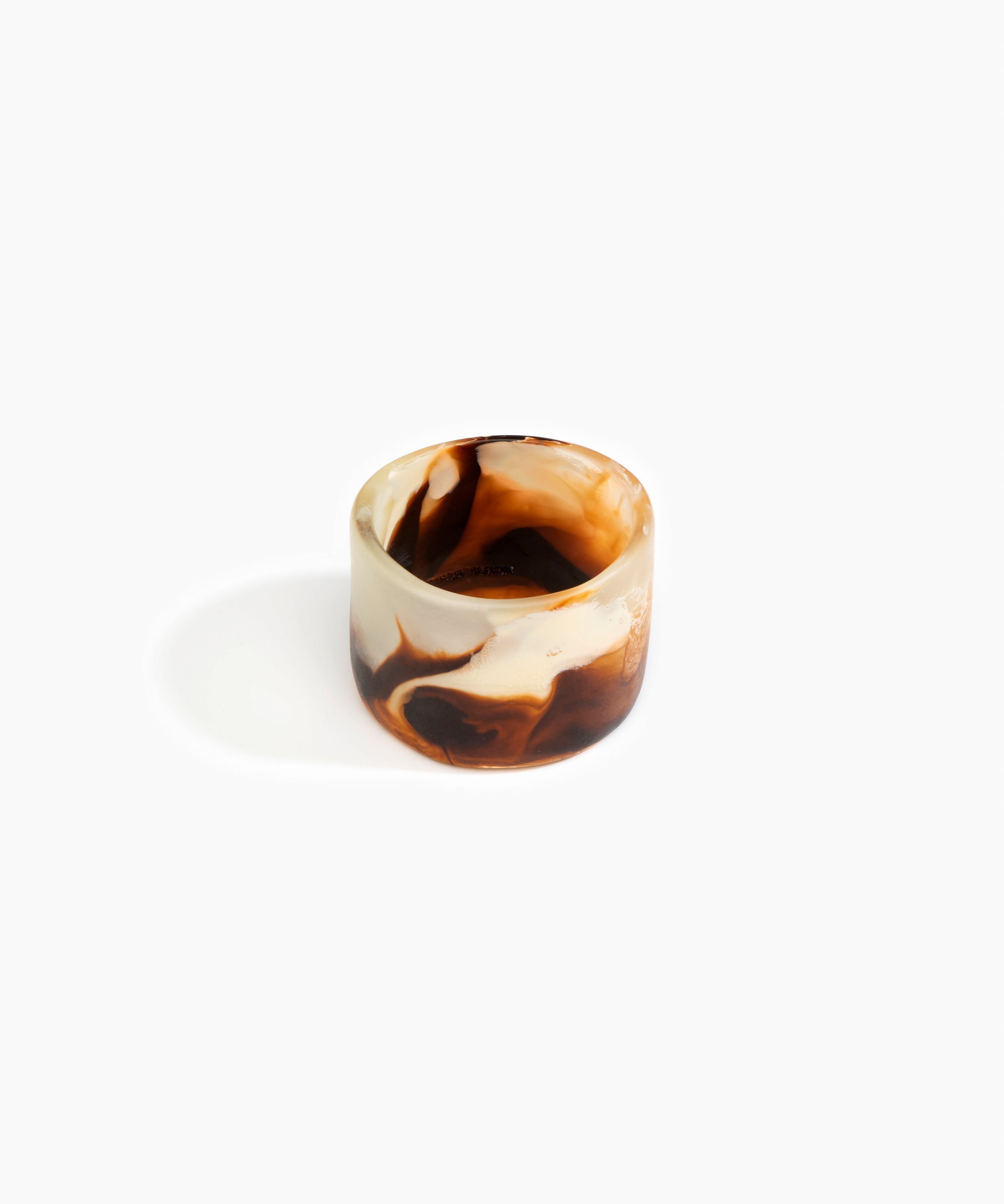 Dinosaur Designs Long Band Bangle in Light Horn Colour resin with Regular Fit.