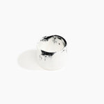 Dinosaur Designs Long Band Bangle in White Marble color resin with Regular Fit