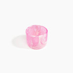 Dinosaur Designs Long Band Bangle in Shell Pink Colour resin with Regular Fit.