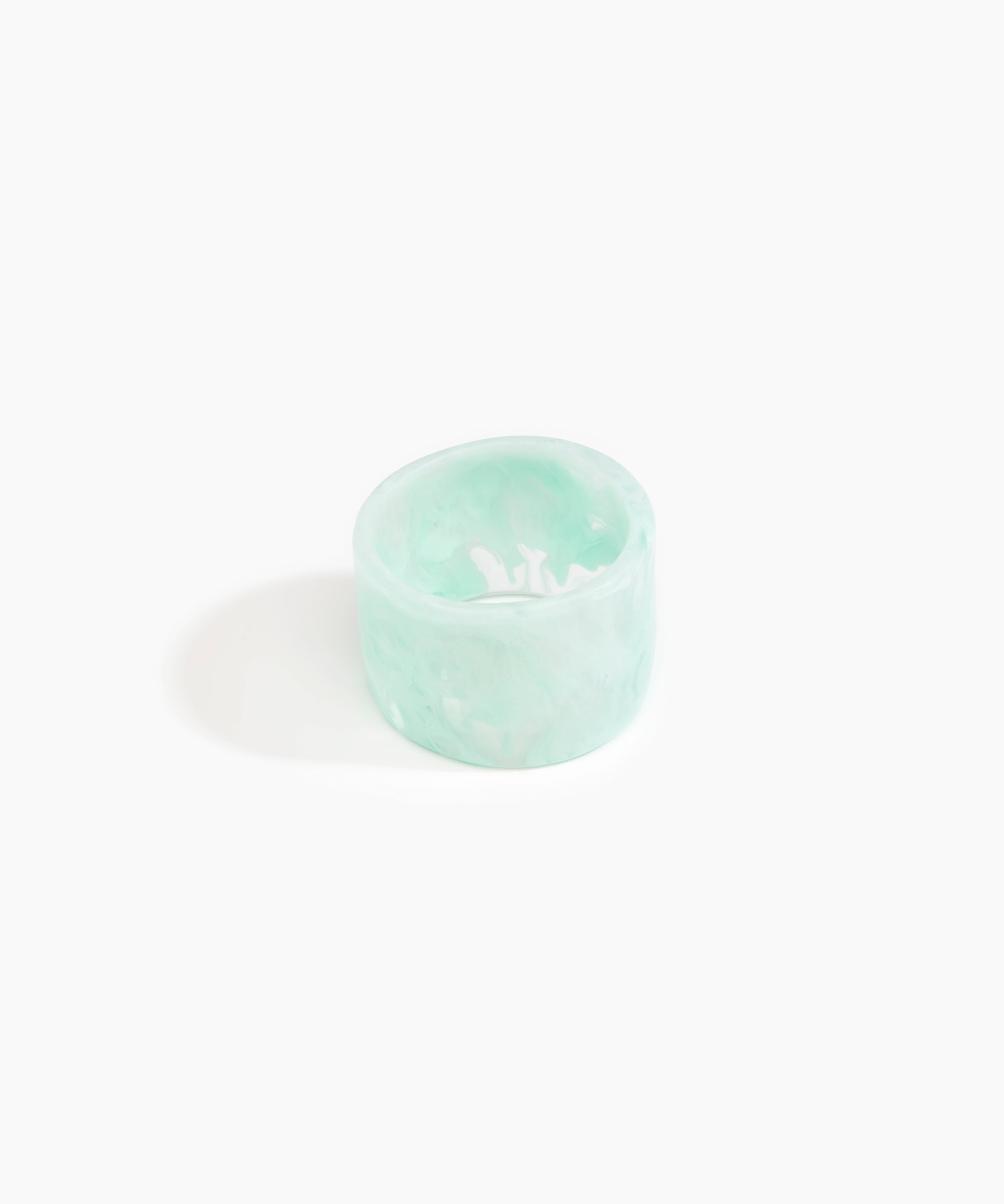 Dinosaur Designs Long Band Bangle in Mint Colour resin with Regular Fit.