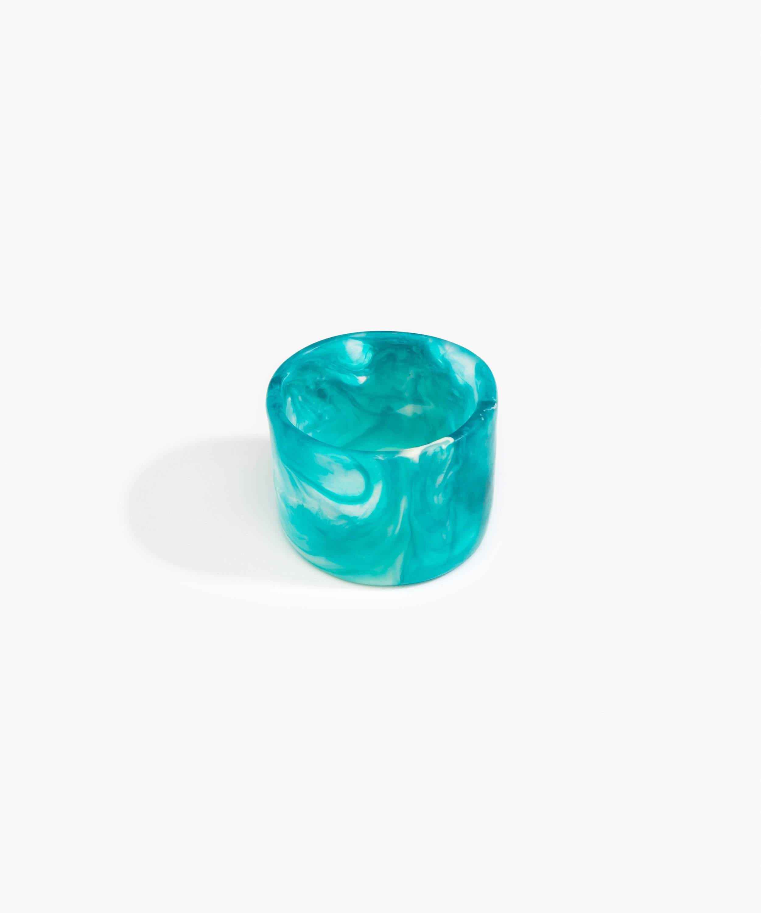 Dinosaur Designs Long Band Bangle in Lagoon Colour resin with Regular Fit.