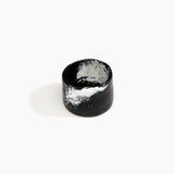 Dinosaur Designs Long Band Bangle in Black Marble Colour resin with Regular Fit