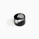 Dinosaur Designs Long Band Bangle in Black Marble Colour resin with Regular Fit.
