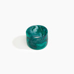 Dinosaur Designs Long Band Bangle in Mineral Swirl Colour resin with Regular Fit.