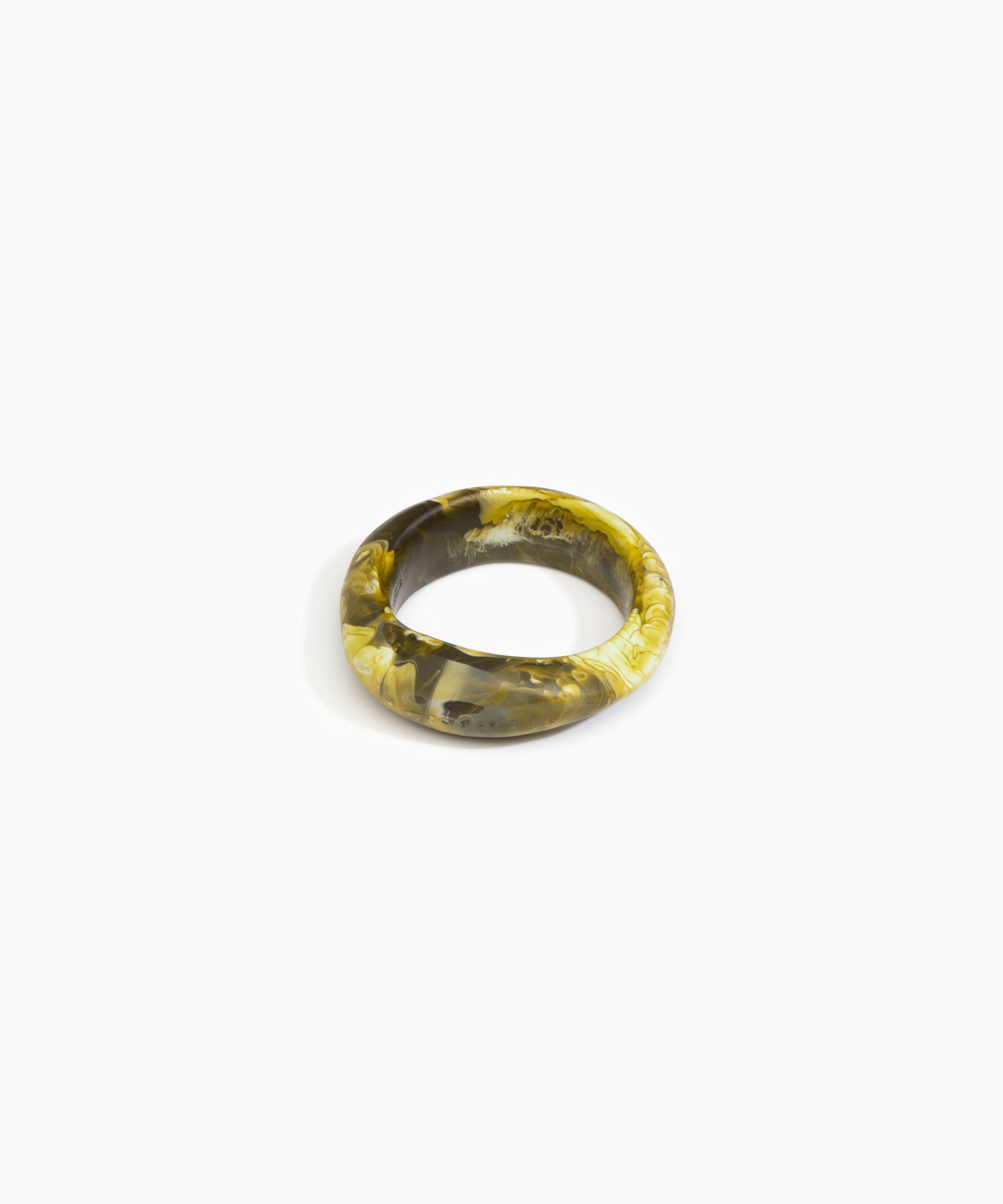 Dinosaur Designs Earth Bangle in Malachite Colour resin with Regular Fit..