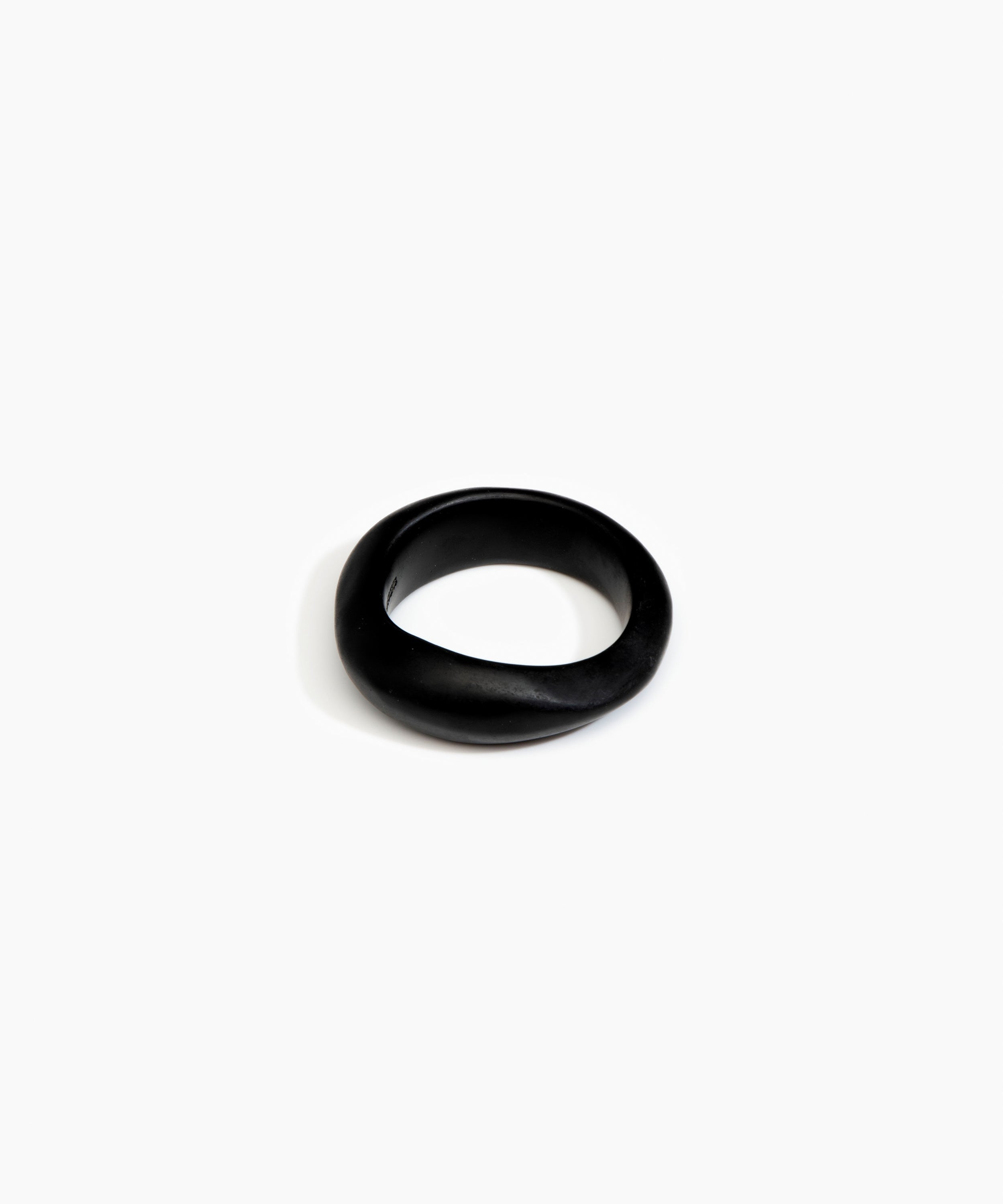 Dinosaur Designs Earth Bangle in Black Colour resin with Regular Fit..