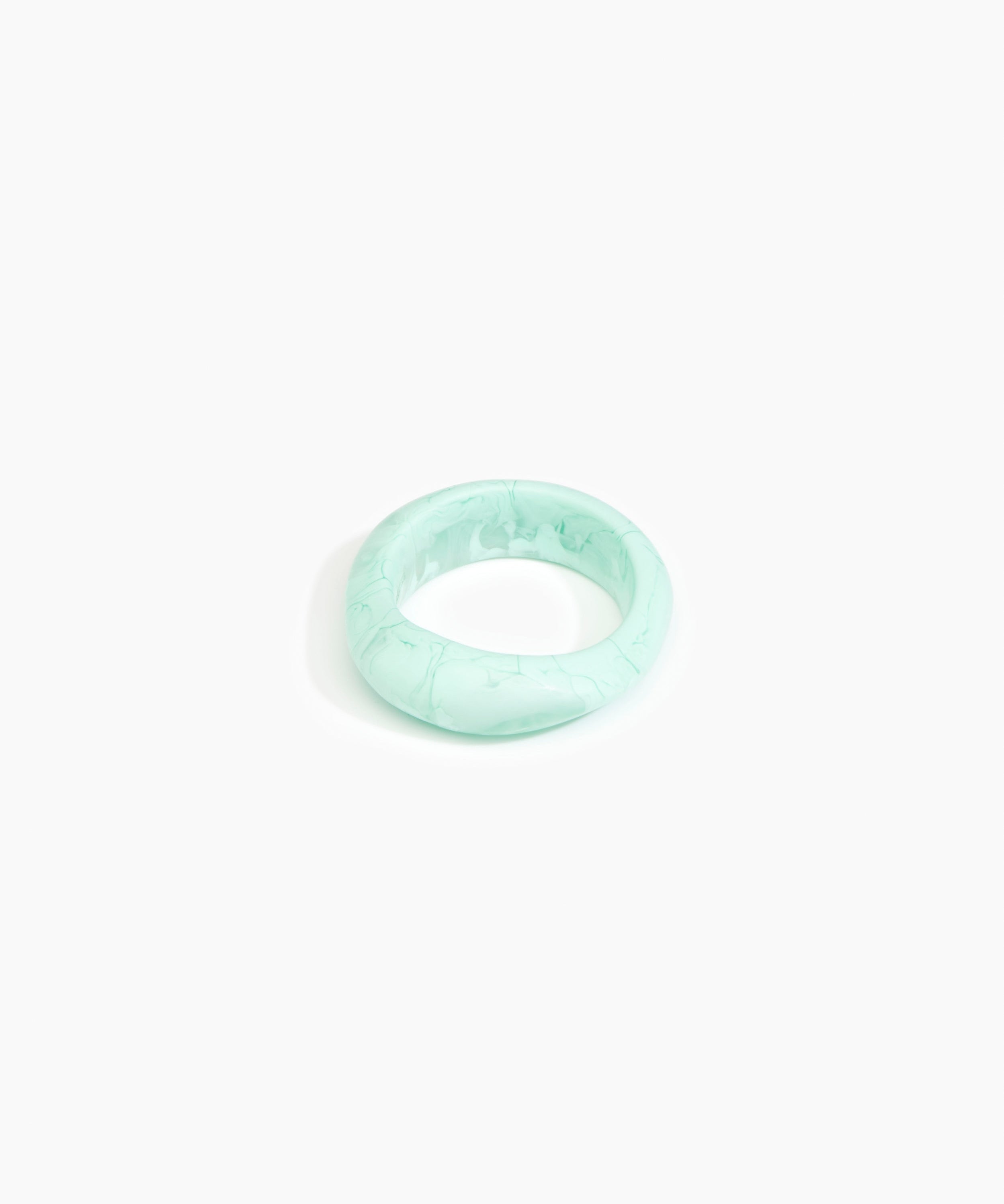 Dinosaur Designs Earth Bangle in Mint Colour resin with Regular Fit..