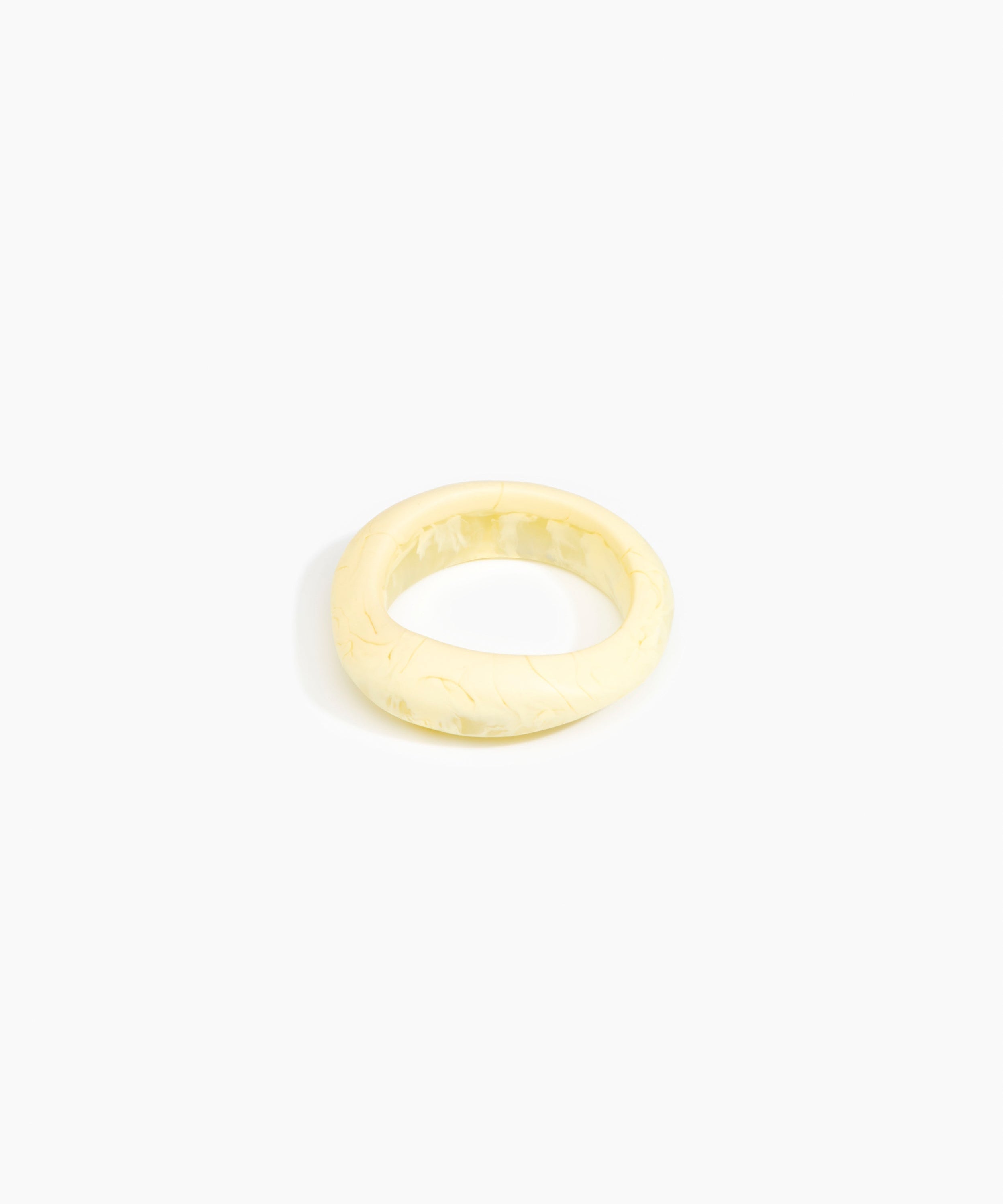 Dinosaur Designs Earth Bangle in Lemon Colour resin with Regular Fit..