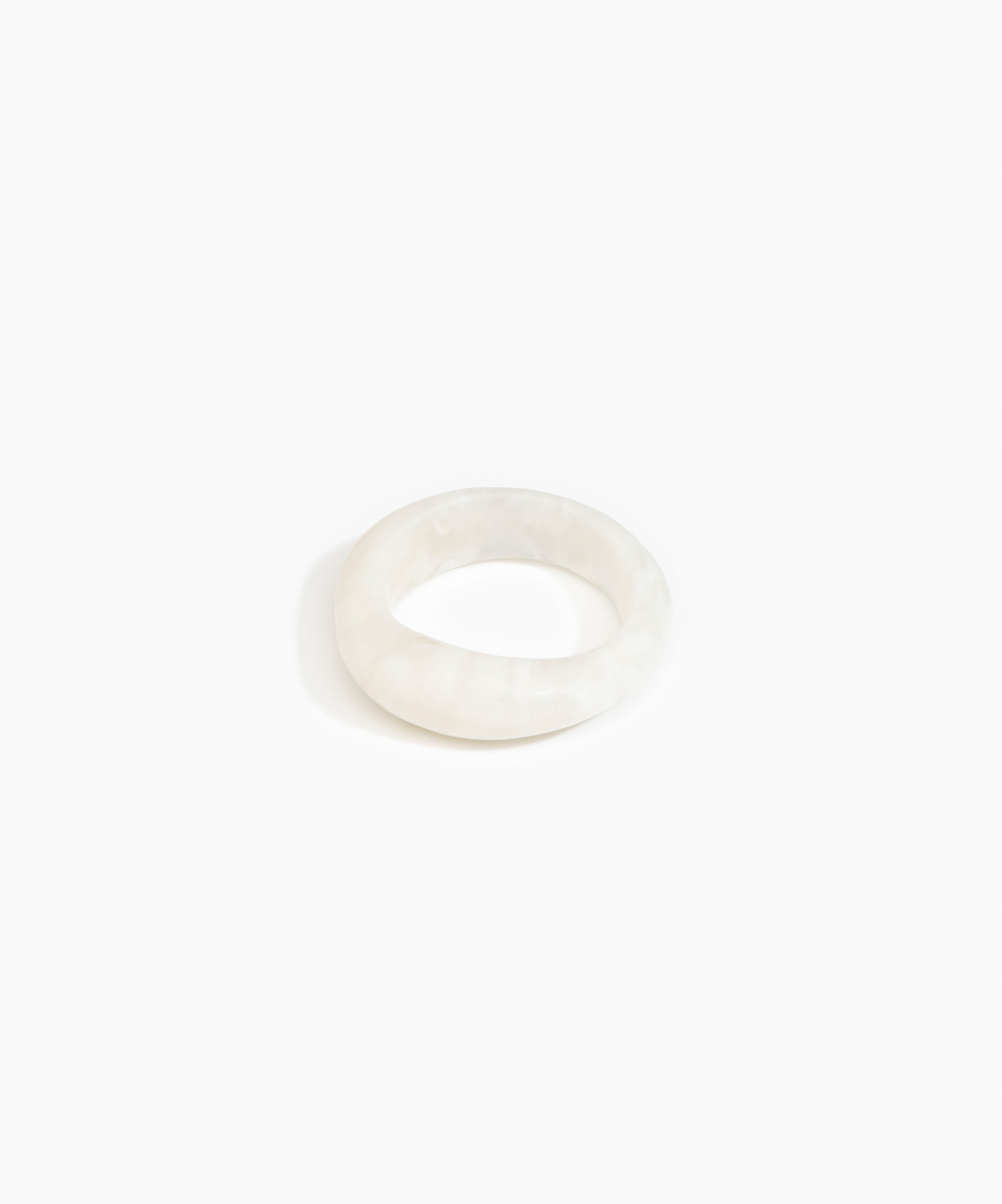 Dinosaur Designs Earth Bangle in Chalk Swirl Colour resin with Regular Fit..