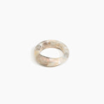 Dinosaur Designs Earth Bangle in Sandy Pearl Colour resin with Regular Fit.