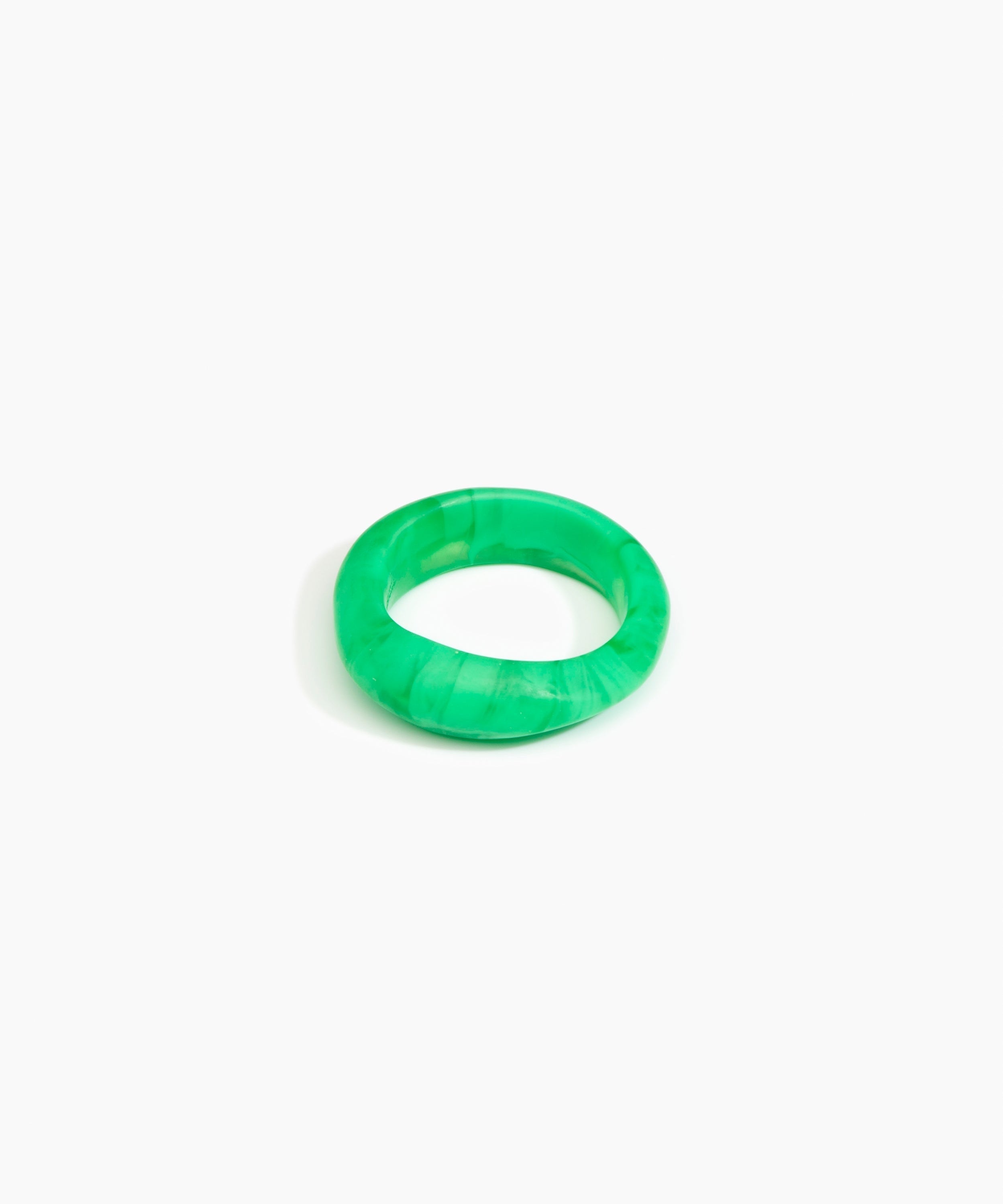 Dinosaur Designs Earth Bangle in Leaf Colour resin with Regular Fit..