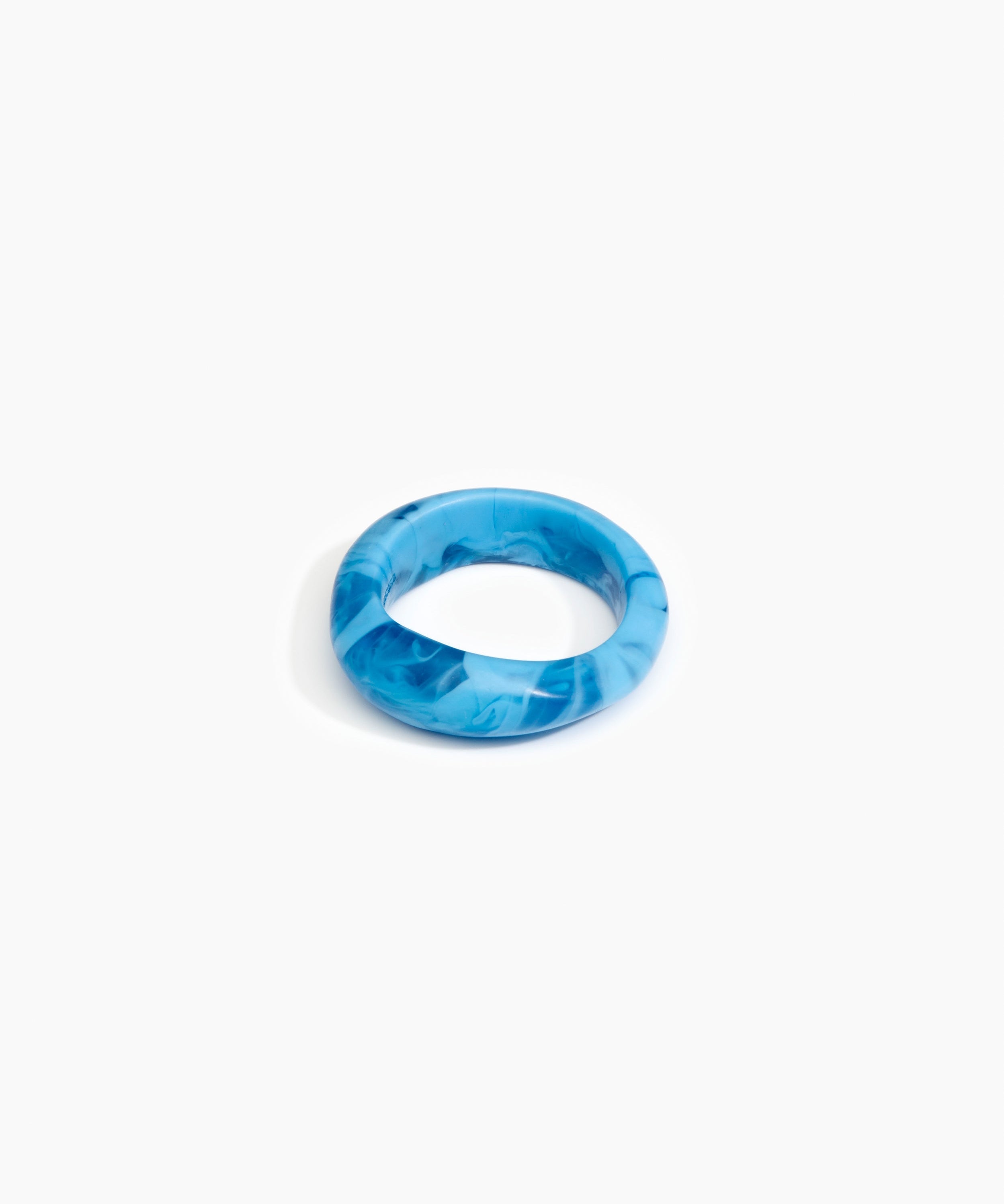 Dinosaur Designs Earth Bangle in Sky Colour resin with Regular Fit..