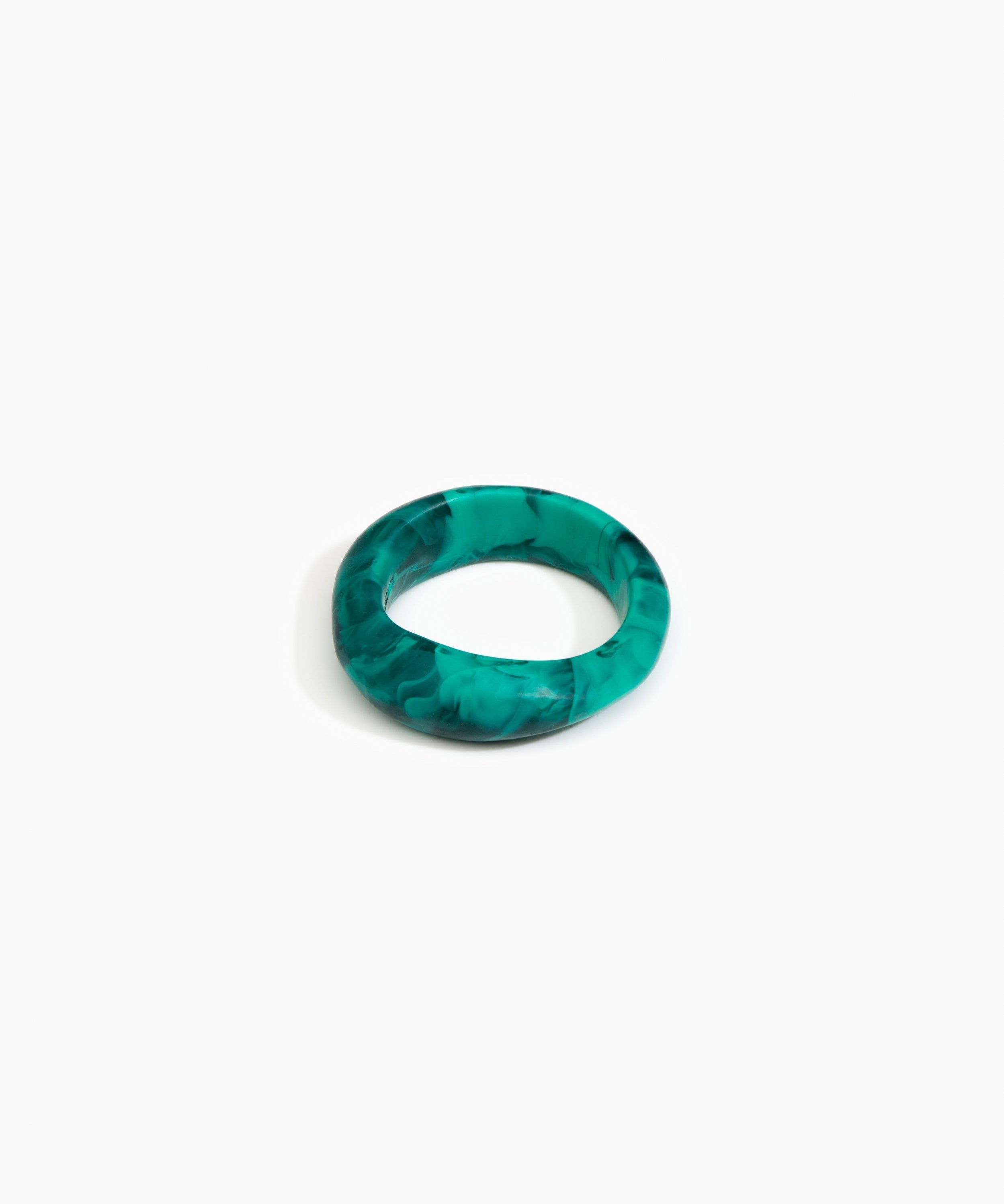 Dinosaur Designs Earth Bangle in Mineral Swirl Colour resin with Regular Fit..
