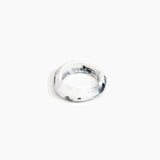 Dinosaur Designs Earth Bangle in White Marble Colour resin with Regular Fit.