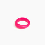Dinosaur Designs Earth Bangle in Flamingo Colour resin with Regular Fit.