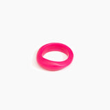 Dinosaur Designs Earth Bangle in Flamingo Colour resin with Regular Fit..
