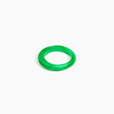 Dinosaur Designs Small Organic Bangle Bracelets in Leaf color resin with Regular Fit