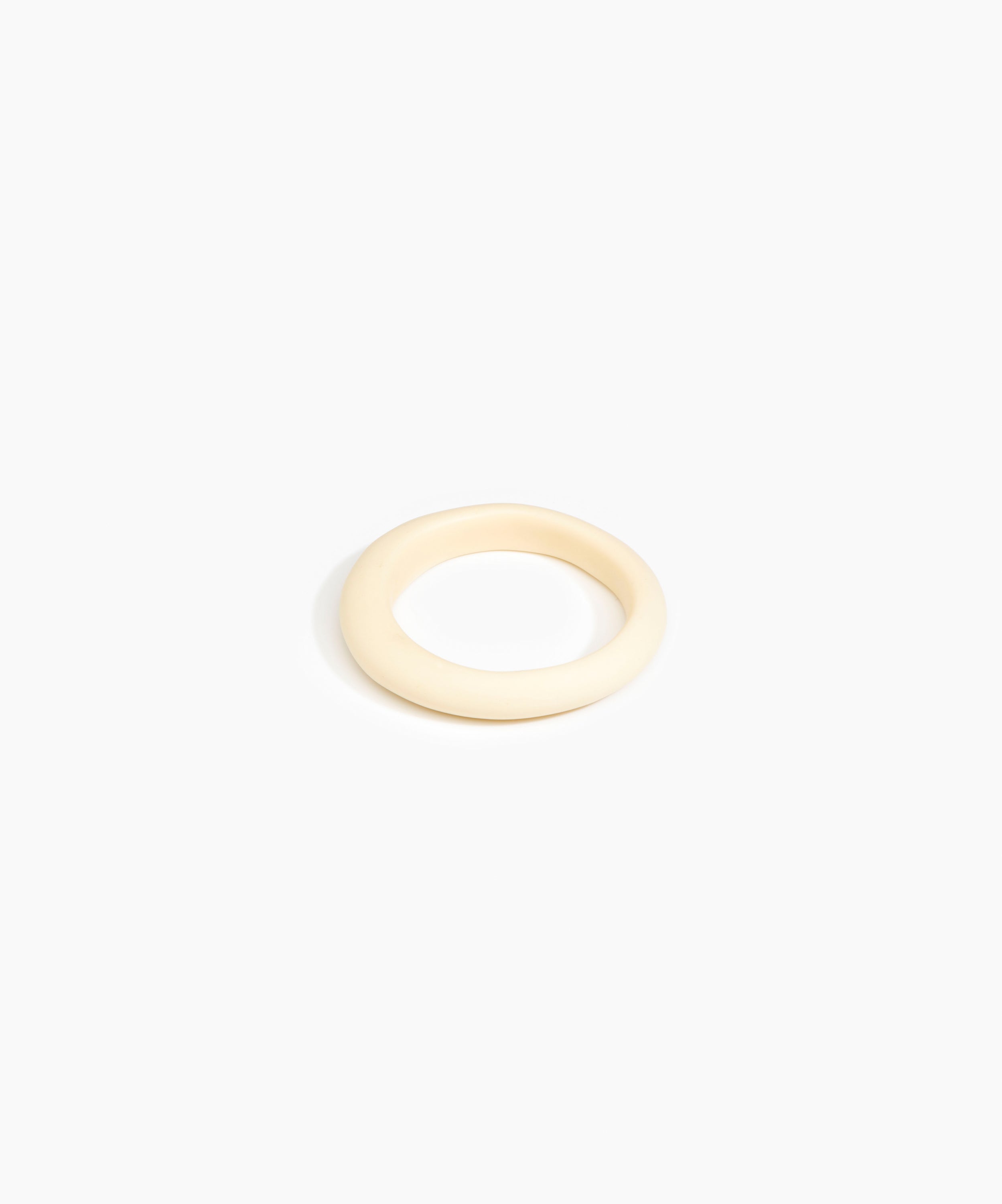Dinosaur Designs Small Organic Bangle Bracelets in Cream color resin with Regular Fit