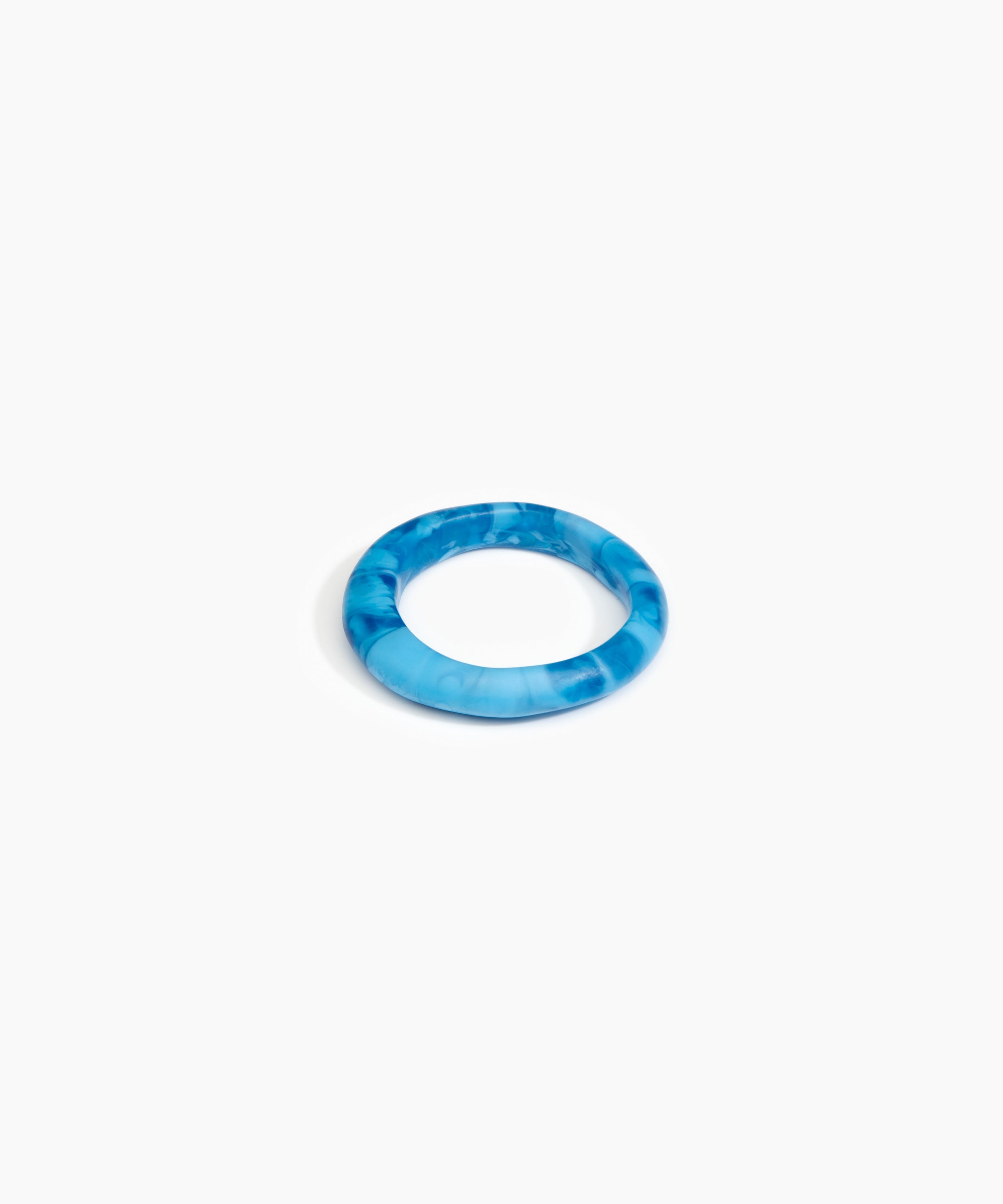 Dinosaur Designs Small Organic Bangle Bracelets in Sky color resin with Regular Fit