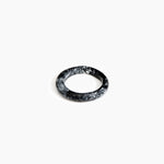 Dinosaur Designs Small Organic Bangle Bracelets in Black Marble color resin with Regular Fit