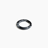 Dinosaur Designs Small Organic Bangle Bracelets in Black Marble color resin with Regular Fit