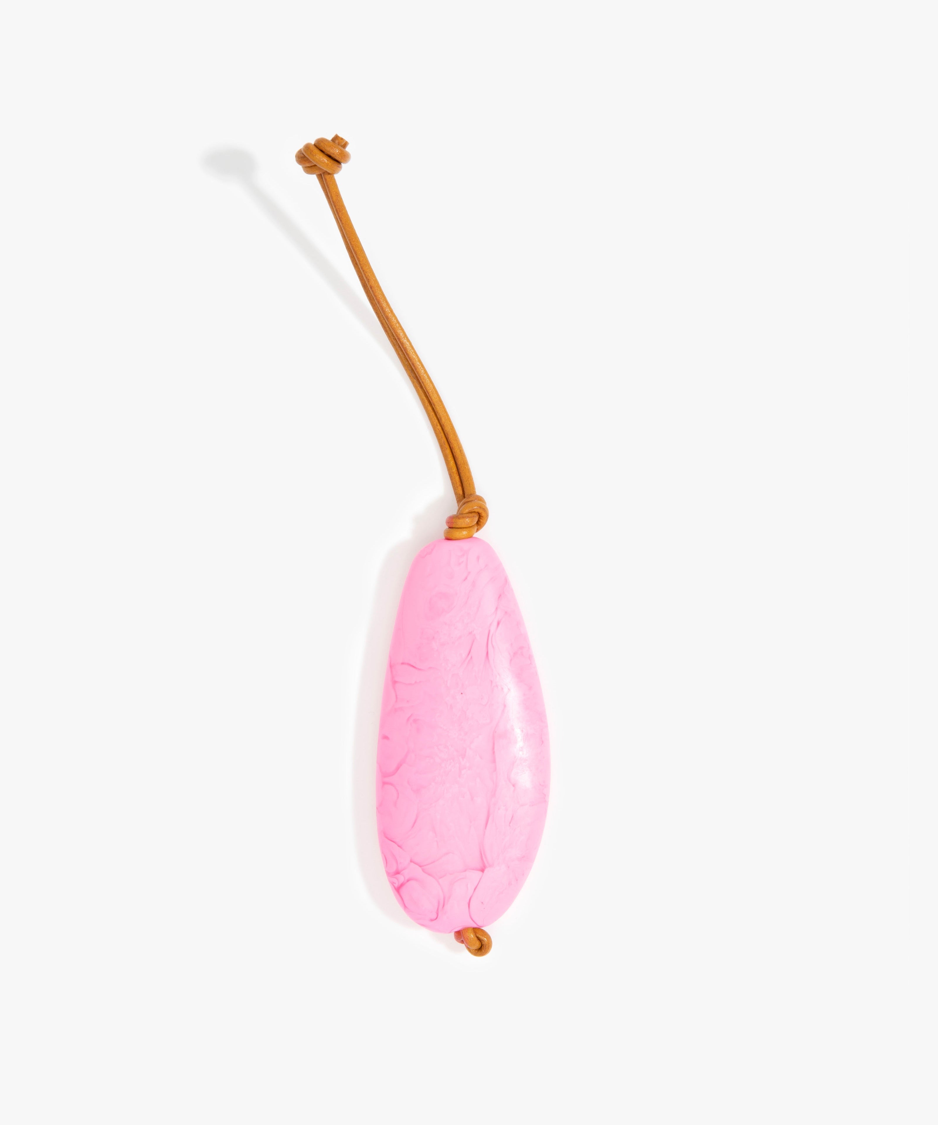 Dinosaur Designs Pebble Keyring in Parakeet color resin