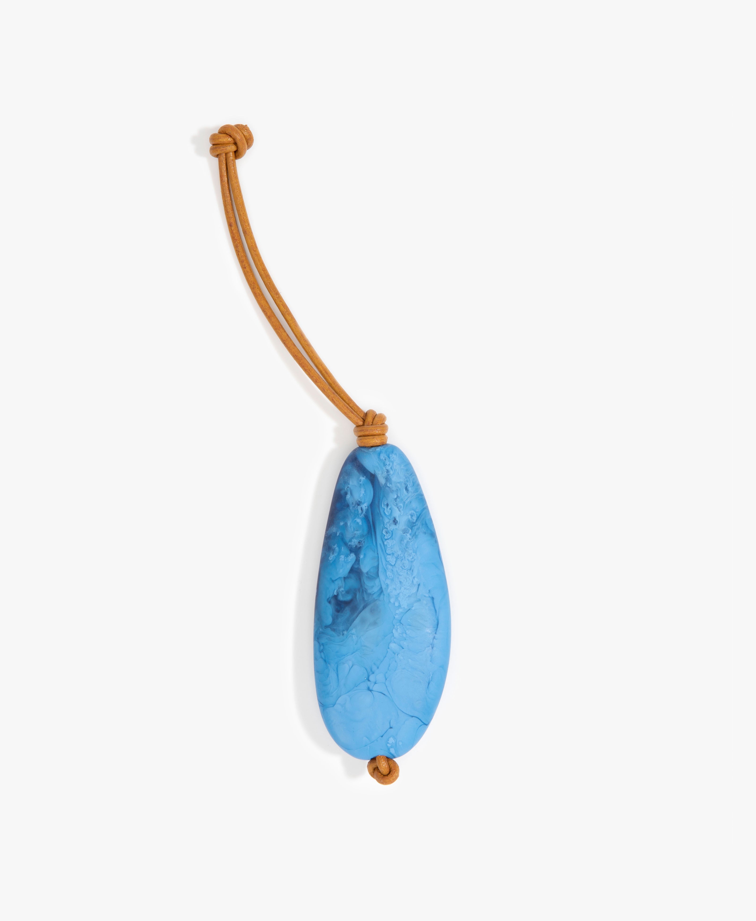 Dinosaur Designs Pebble Keyring Keychains in Sky color resin 
