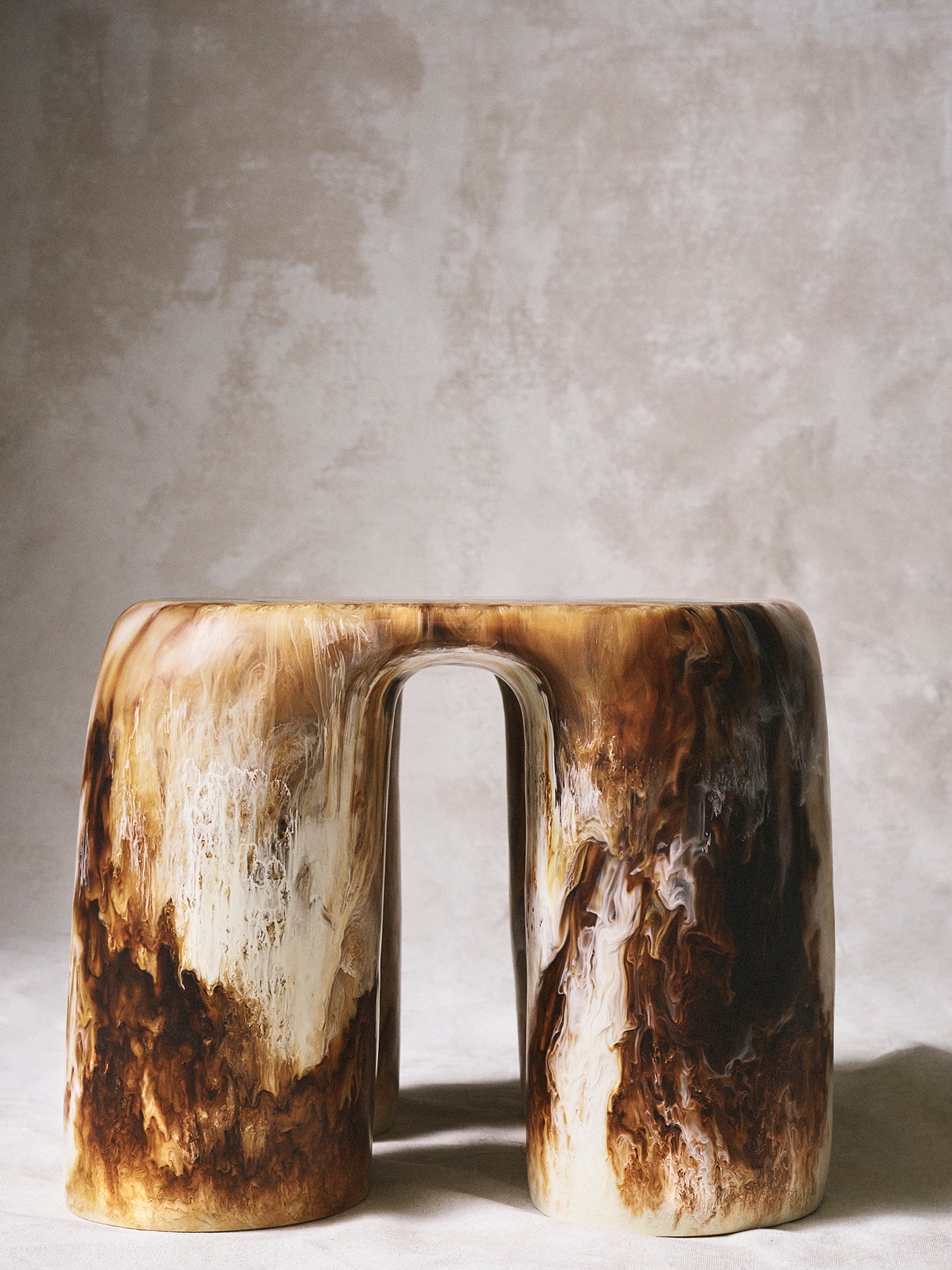 Handmade four legged brown table