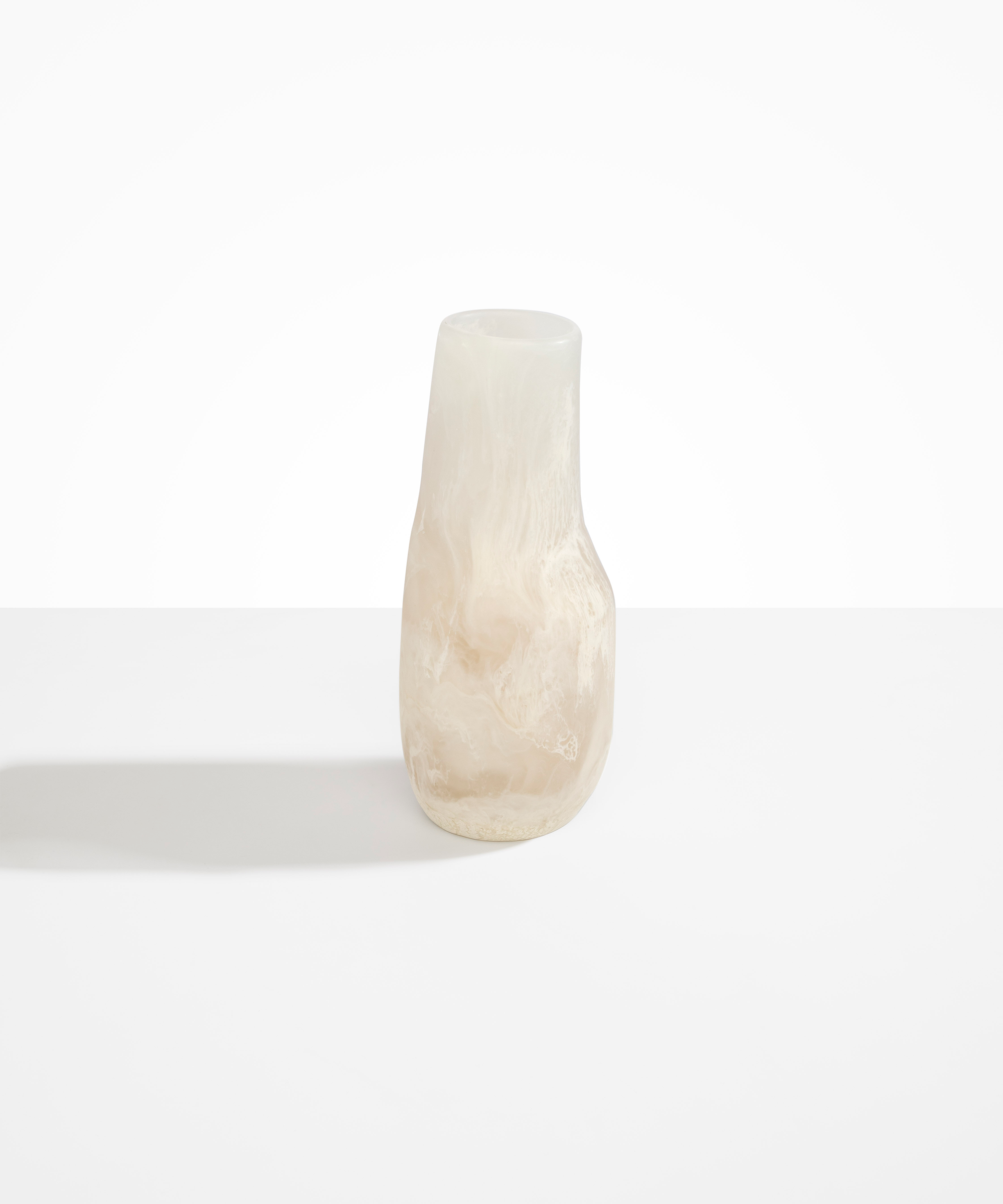 Dinosaur Designs Medium Studio Vase in Chalk Swirl Colour resin.