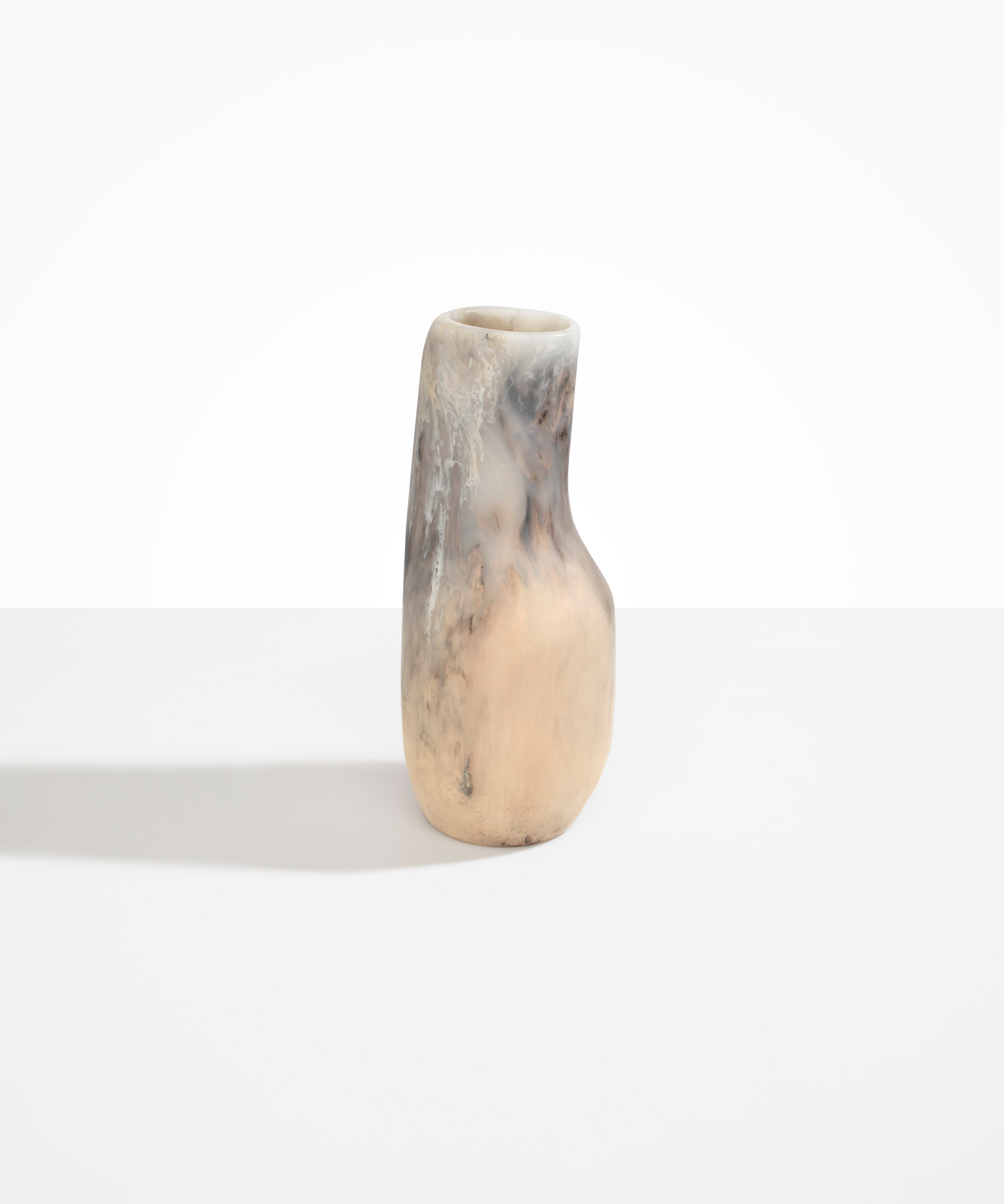 Dinosaur Designs Medium Studio Vase in Sandy Pearl Colour resin.
